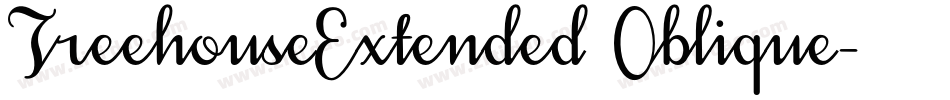 TreehouseExtended Oblique字体转换
